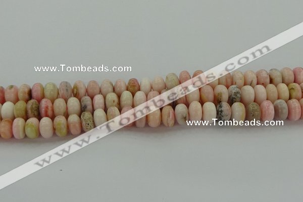 COP1287 15.5 inches 5*8mm rondelle natural pink opal beads