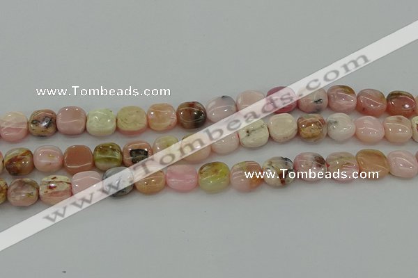 COP1299 15.5 inches 12*12mm square natural pink opal beads