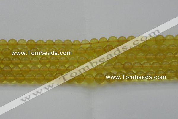 COP1302 15.5 inches 8mm round natural yellow opal gemstone beads