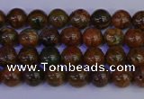 COP1360 15.5 inches 4mm round African green opal beads wholesale