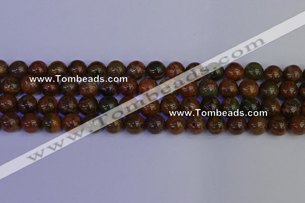 COP1364 15.5 inches 12mm round African green opal beads wholesale