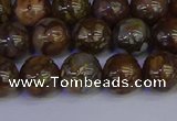 COP1373 15.5 inches 10mm round fire lace opal beads wholesale