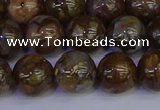 COP1374 15.5 inches 12mm round fire lace opal beads wholesale