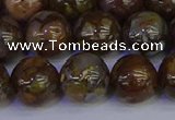 COP1375 15.5 inches 14mm round fire lace opal beads wholesale