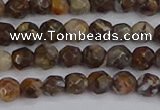 COP1386 15.5 inches 4mm faceted round fire lace opal beads