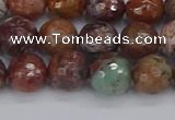 COP1395 15.5 inches 8mm faceted round African green opal beads