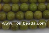 COP1401 15.5 inches 6mm round yellow opal gemstone beads