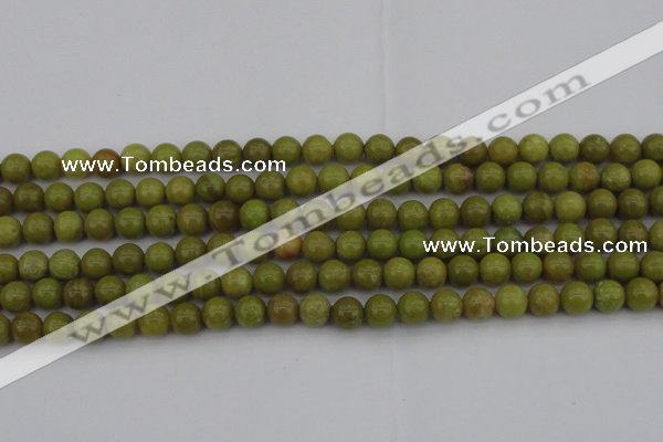 COP1401 15.5 inches 6mm round yellow opal gemstone beads