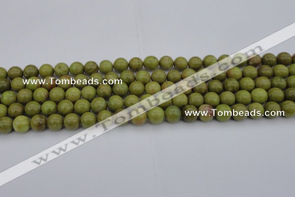 COP1402 15.5 inches 8mm round yellow opal gemstone beads