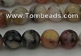 COP1414 15.5 inches 12mm faceted round natural pink opal gemstone beads