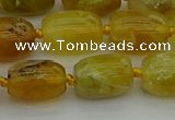 COP1421 15.5 inches 12*16mm drum yellow opal gemstone beads