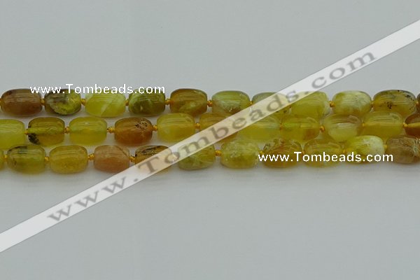 COP1421 15.5 inches 12*16mm drum yellow opal gemstone beads