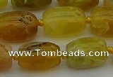 COP1422 15.5 inches 13*18mm drum yellow opal gemstone beads