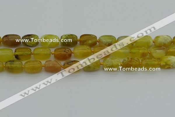 COP1422 15.5 inches 13*18mm drum yellow opal gemstone beads