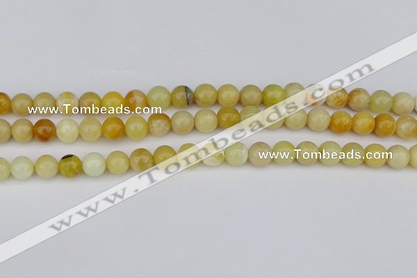 COP1427 15.5 inches 8mm round yellow opal beads wholesale