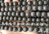 COP1447 15.5 inches 10mm - 11mm round blue opal gemstone beads