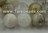 COP1453 15.5 inches 10mm round grey opal gemstone beads