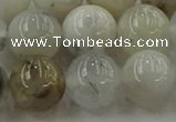 COP1454 15.5 inches 12mm round grey opal gemstone beads