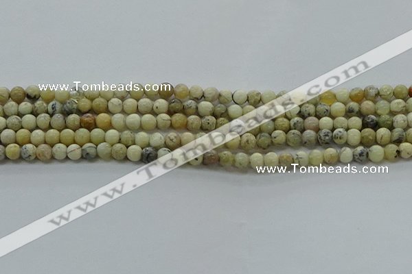 COP1460 15.5 inches 4mm round African opal gemstone beads