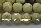 COP1472 15.5 inches 8mm faceted round African opal gemstone beads