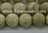 COP1473 15.5 inches 10mm faceted round African opal gemstone beads