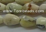 COP1480 15.5 inches 8*12mm faceted teardrop African opal gemstone beads