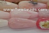 COP1490 15.5 inches 8*20mm teardrop natural pink opal beads