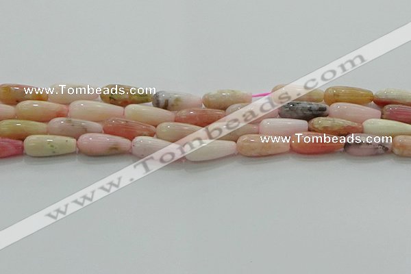 COP1491 15.5 inches 6*16mm teardrop natural pink opal beads