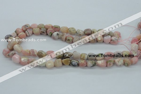 COP15 15.5 inches 10*12mm nugget natural pink opal beads wholesale