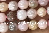 COP1540 15.5 inches 4mm round AB-color natural pink opal beads