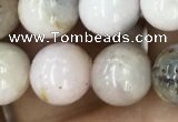 COP1542 15.5 inches 8mm round AB-color natural pink opal beads