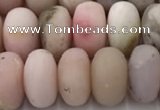 COP1548 15.5 inches 6*10mm rondelle matte natural pink opal beads