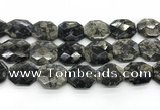 COP1551 25*30mm - 27*32mm faceted octagonal grey opal beads