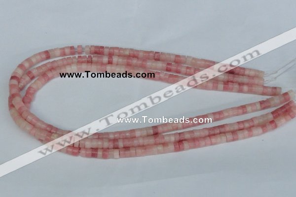 COP156 15.5 inches 4*6mm rondelle pink opal gemstone beads wholesale