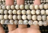 COP1563 15.5 inches 10mm round matte African opal beads