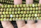 COP1573 15.5 inches 6mm round Australia olive green opal beads