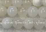 COP1588 15.5 inches 6mm round white opal gemstone beads