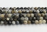 COP1611 15.5 inches 10mm faceted round moss opal beads