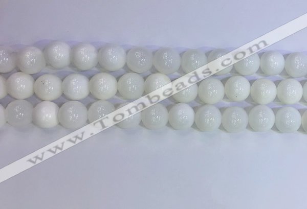 COP1618 15.5 inches 12mm round white opal gemstone beads