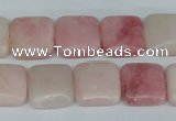 COP162 15.5 inches 14*14mm square pink opal gemstone beads wholesale