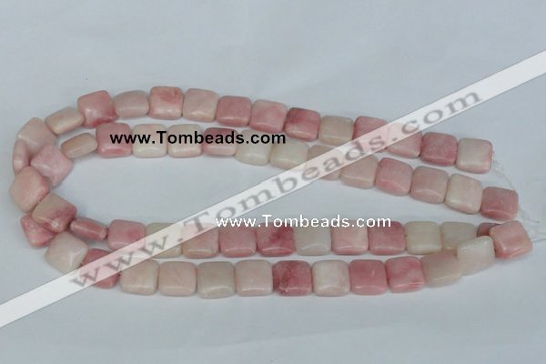 COP162 15.5 inches 14*14mm square pink opal gemstone beads wholesale