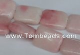 COP163 15.5 inches 15*20mm rectangle pink opal gemstone beads