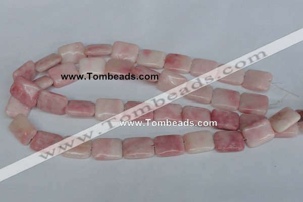 COP163 15.5 inches 15*20mm rectangle pink opal gemstone beads