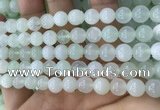 COP1636 15.5 inches 8mm round natural green opal beads