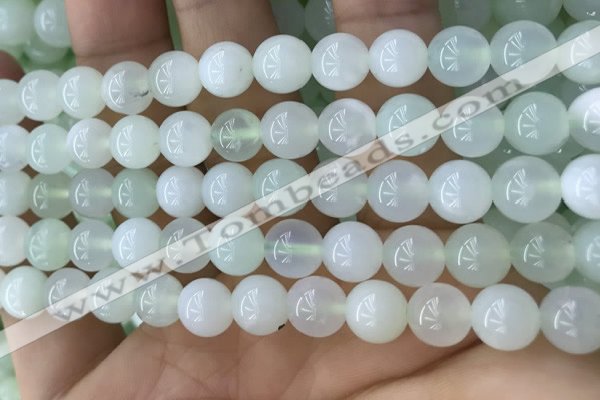 COP1636 15.5 inches 8mm round natural green opal beads