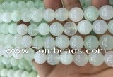 COP1638 15.5 inches 12mm round natural green opal beads