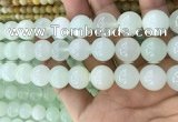 COP1639 15.5 inches 14mm round natural green opal beads