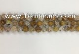 COP1675 15.5 inches 6mm faceted nuggets yellow opal gemstone beads