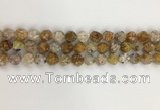 COP1676 15.5 inches 8mm faceted nuggets yellow opal gemstone beads