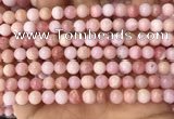 COP1693 15.5 inches 6mm round natural pink opal gemstone beads